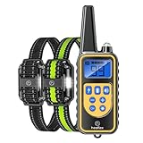 Heaflex Dog Shock Collar with Remote 1640FT, Dog Training Electric Collar, E-Shock, Safe Training Modes, Rechargeable IP67 Waterproof Collars for 2 Dogs (Black)