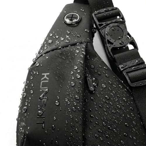 Image of Waterproof Unisex Crossbody Waist Bag Fanny Pack for Men & Women Half Moon Boomerang Style Sling Bags Side Shoulder Chest Bag Belt Pouch for Travel Sports Anti-Theft Mobile (REDESIGNED)