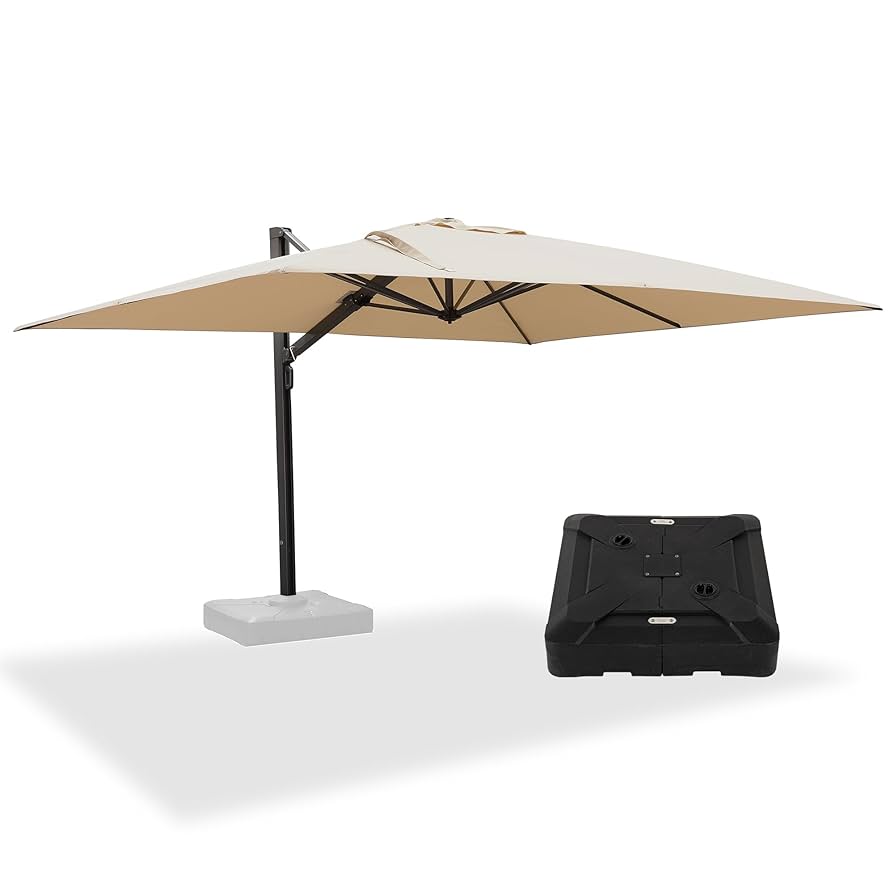 激レア 10inch parasol / same ep 10 Feet Offset Umbrella with 8 Ribs Cantilever and Cross