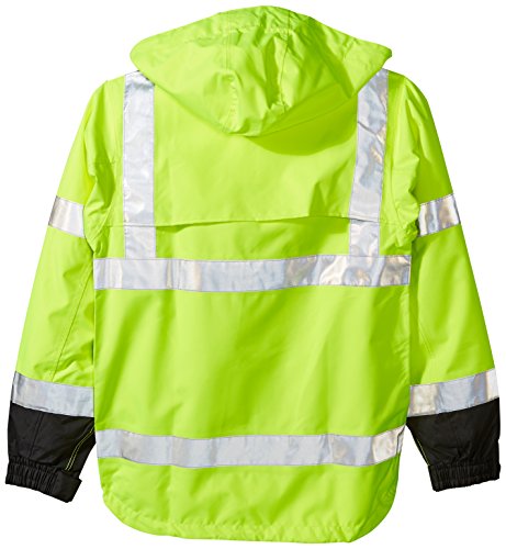 Image of Tingley Icon J24122 High Visibility Jacket With Attached Hood, Small, Fluorescent Yellow-Green /Black