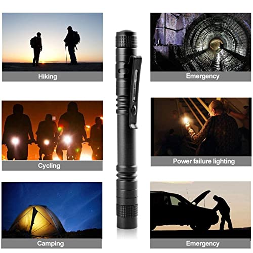 Flintronic LED Taschenlampe Mini, 2 Stück, 200 Lumens Pen Light, Wasserdicht Stift Licht für Camping/Wandern/Haushalt, 2*AAA-Batterien (Nicht Enthalten)