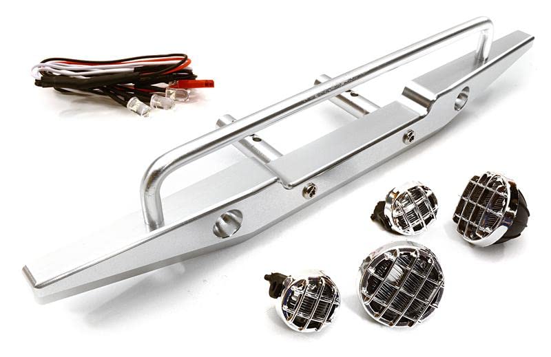 Integy RC Realistic 1/10 Rear Bumper & Roof Top LED Lights for SCX-10 43mm Mount