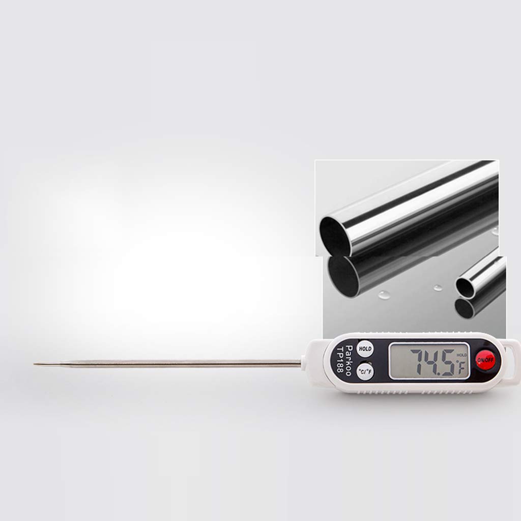 Thermomètre à Lecture instantanée, thermomètre numérique pour Cuisson de la Viande/pour Griller, thermomètre à Viande pour Barbecue avec sonde de 116,8 cm de Long, Blanc (Blanc)