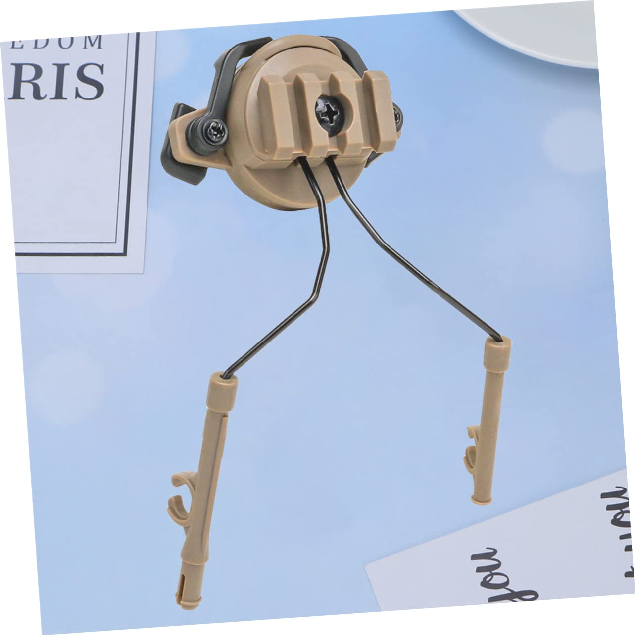 POPETPOP Rotary Helmet Adapter Set for Headphones Compatible with Guide Rails Mud Color Outdoor Accessories for and Shooting Sports