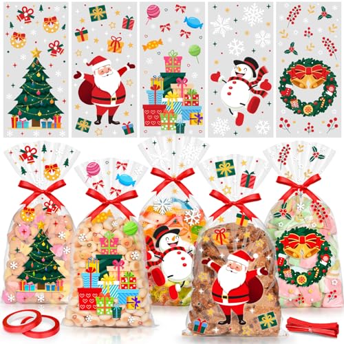 Elidepe Plätzchentüten, 100 Stück Kekstüten Weihnachten,...