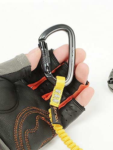 Image of Tool Lanyard with Single Carabiner and Adjustable Loop End, Maximum Weight Limit 10KG / 22.05lb, Anti-loss, Elastic Sling, Tool Anti-Fall Retractable, Hanging Buckle