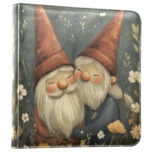 Álbum de fotos adhesivo DIY Scrapbook Álbum Día de San Valentín Pareja Gnomos 3 Anillos Encuadernadores Libro de Fotos 40 páginas 8x10 para Memorias miniatura 1
