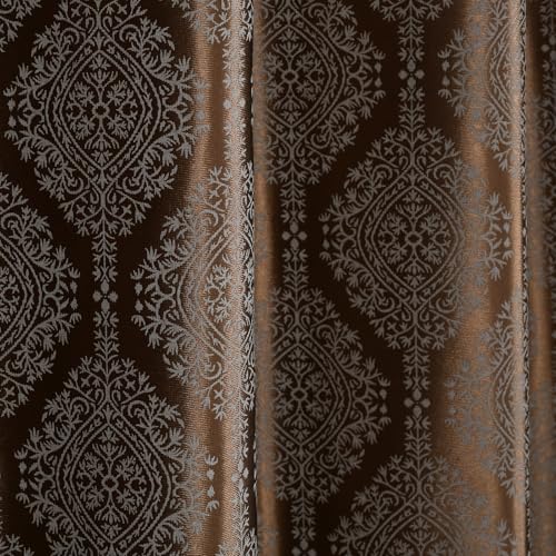 Image of Premium Polyester Fabric 4x5 feet Window Curtain | Coffee Color Curtains Set of 3 pcs Semi Room Darkening Curtains for Living Room