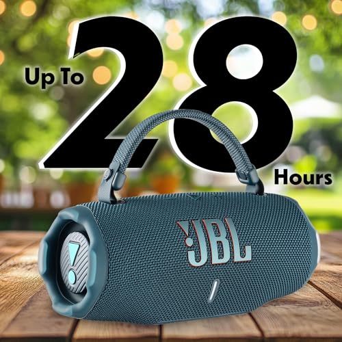 Image of JBL Charge 6 Portable Bluetooth Speaker (Blue) | IP68 Waterproof, DustProof, and DropProof, Outdoor Wireless Audio |28Hrs Playtime + Travel Case Bundle
