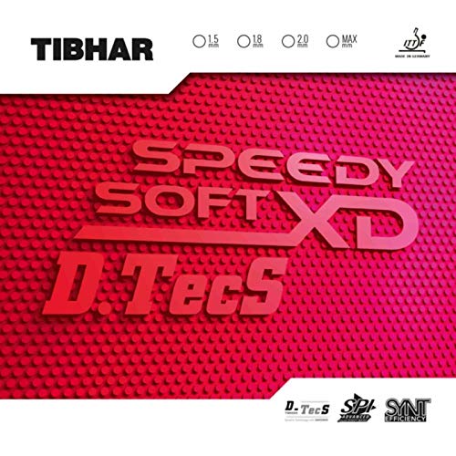 Tibhar Belag Speedy Soft XD D.Tecs Farbe 1,8 mm, rot, Größe 1,8 mm, rot