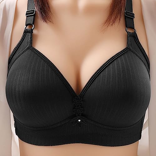 Soutien-gorge push-up noir en taille 10 bralette sans armatures confortable