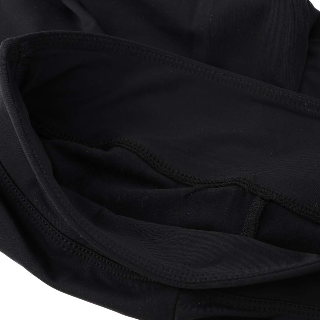 perfeclan Ragazza Donna Pattinaggio Su Ghiaccio Pantaloni Calze Pattinaggio Artistico Pantaloni Abbigliamento Sportivo Nero - Nero, S