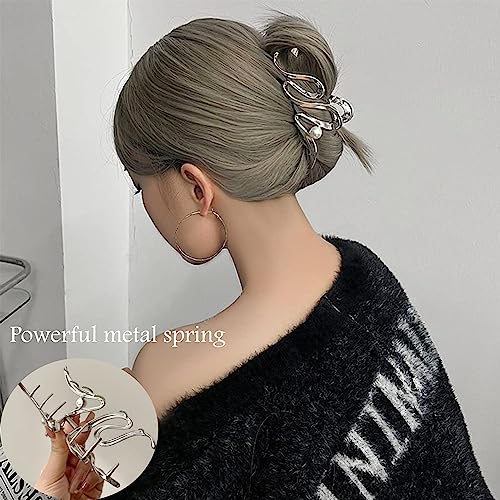 Large Hair Clips for Women BYLife 3 Pack Strong Hold Jaw Clip for Fine Hair Thick Hair Non-slip Hair Claw Clips - Image 3