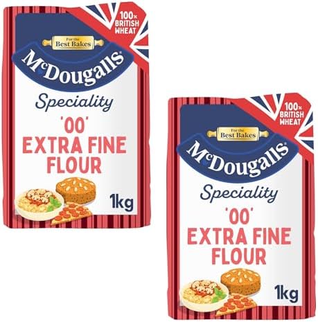 McDougalls 00 Grade Premium Plain Flour, 1 kg Bag (2-Pack)