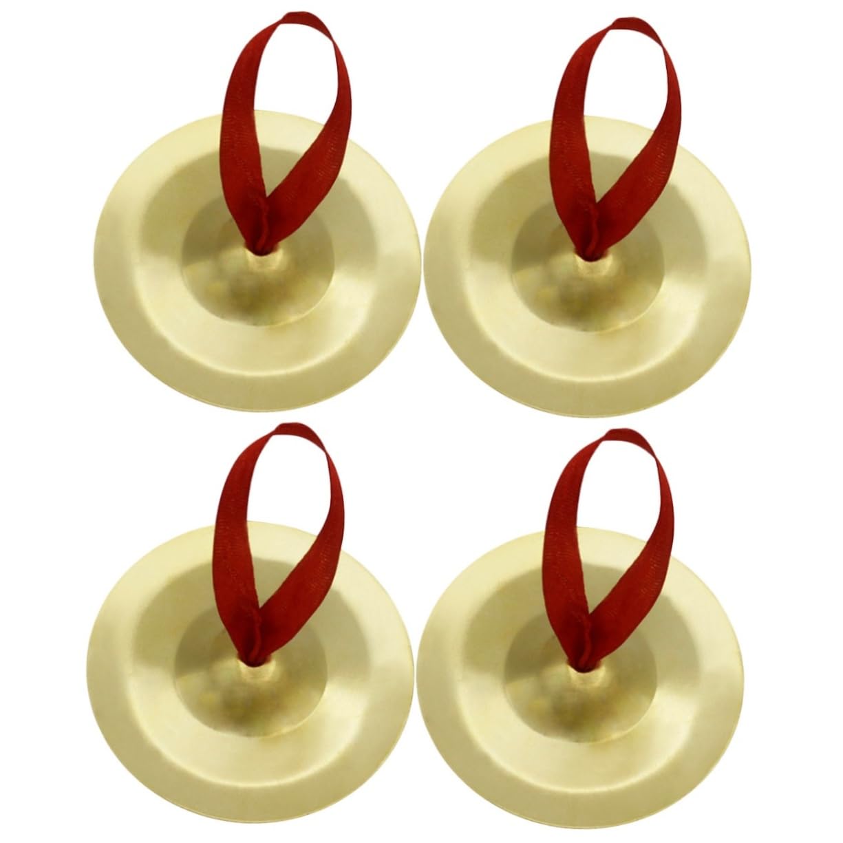 BESTonZON 2 Pairs Finger Cymbals Belly Dancer Mini Instruments Small Cymbals Finger Zills Rhythm Maker for Dancer
