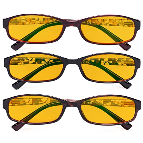 Image of Eyekepper 3 Pack Blue Light Blocking Eyeglasses Crystal Clear Computer Readers