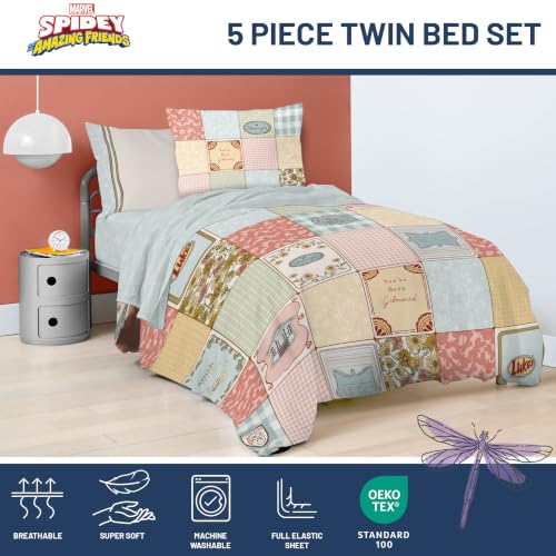 Image of Jay Franco Comforter Set Includes Sheets and Pillow Covers - Soft and Cozy Bed Set for Stylish Room Decor, Official Licensed Bedding, Multi - Gilmore Girls, 5 Piece Twin