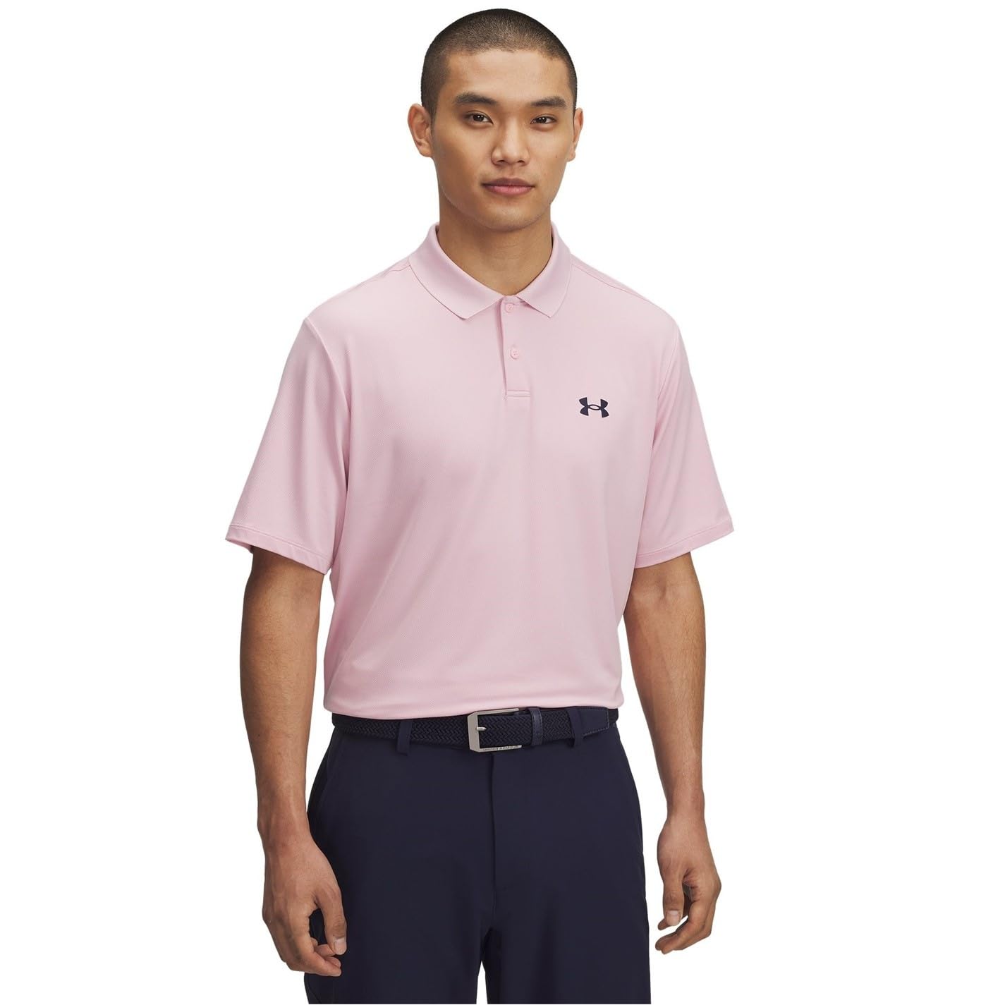 Under Armour Men's Matchplay Polo, (647) Prime Pink / / Midnight Navy, XL