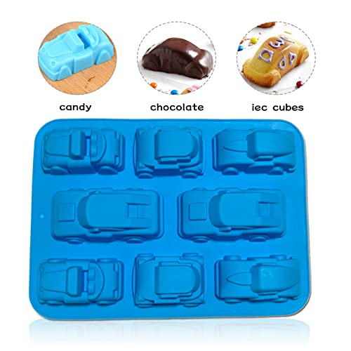 WishesMar Silikonform Form einer Auto Car Flexible Backform Antihaft Küche Besondere Silikonbackform Silikon Form für Kuchen, Seife, Backen, Dessert, Gebäck, Cake
