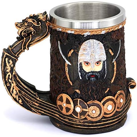 GuoShuang Nordic Viking Ship DraBeer Mug 600ML Cover