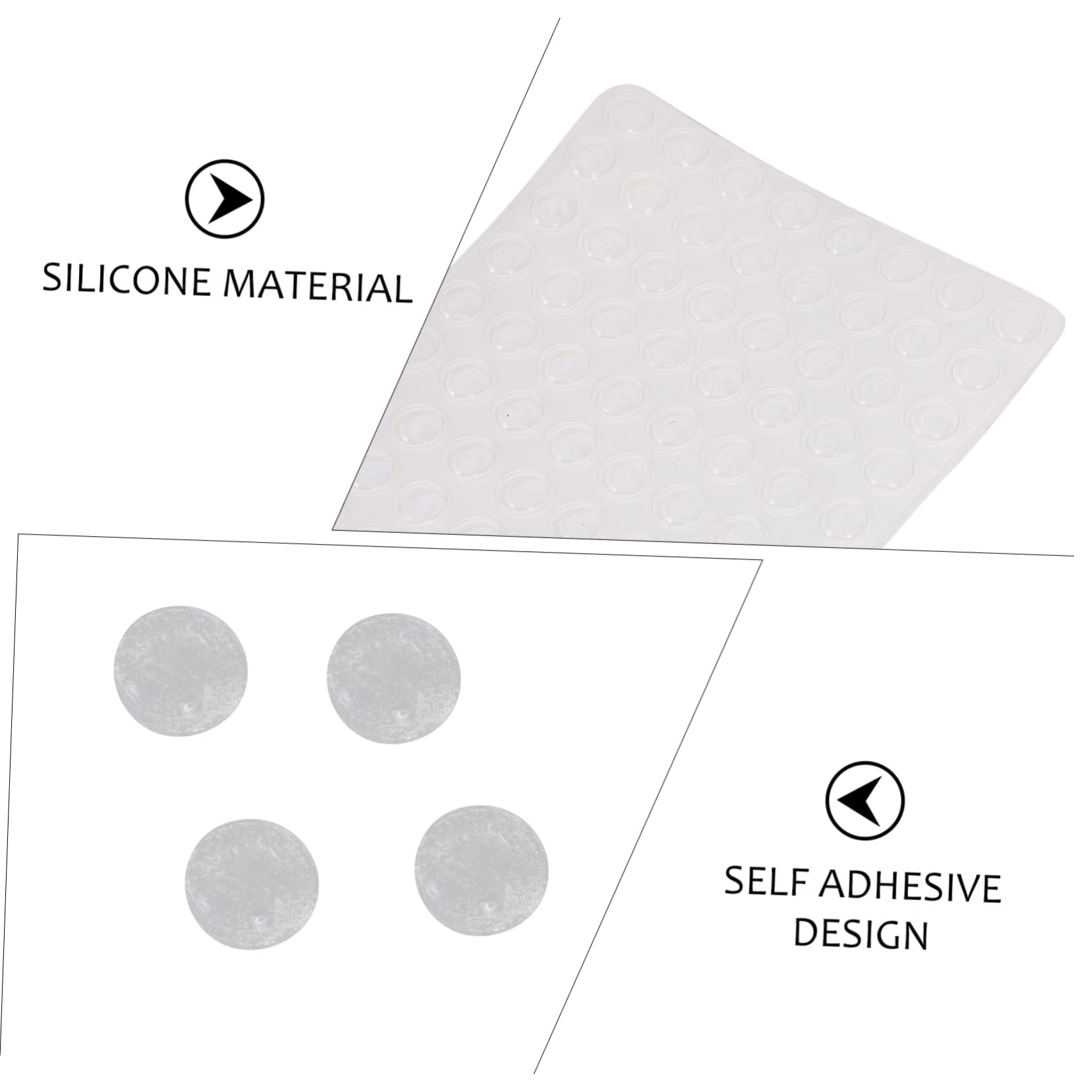 NUOBESTY 5 set Paraurti Per Porte In Particelle Colloidali Anticollisione Per Protezioni Per Mobili Da Cucina Per Mobili Da Cucina Cuscinetti Per Mobili Cuscinetti Per Mobili 2 fogli*5