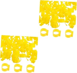 Balacoo 200 Peças De Suprimentos Para Tornozelo Gamefowl Anel Pulseira Tags De Plástico Faixa De Tornozelo De Pássaro Bandas De Identificação De Aves De Capoeira Identificação De Frango