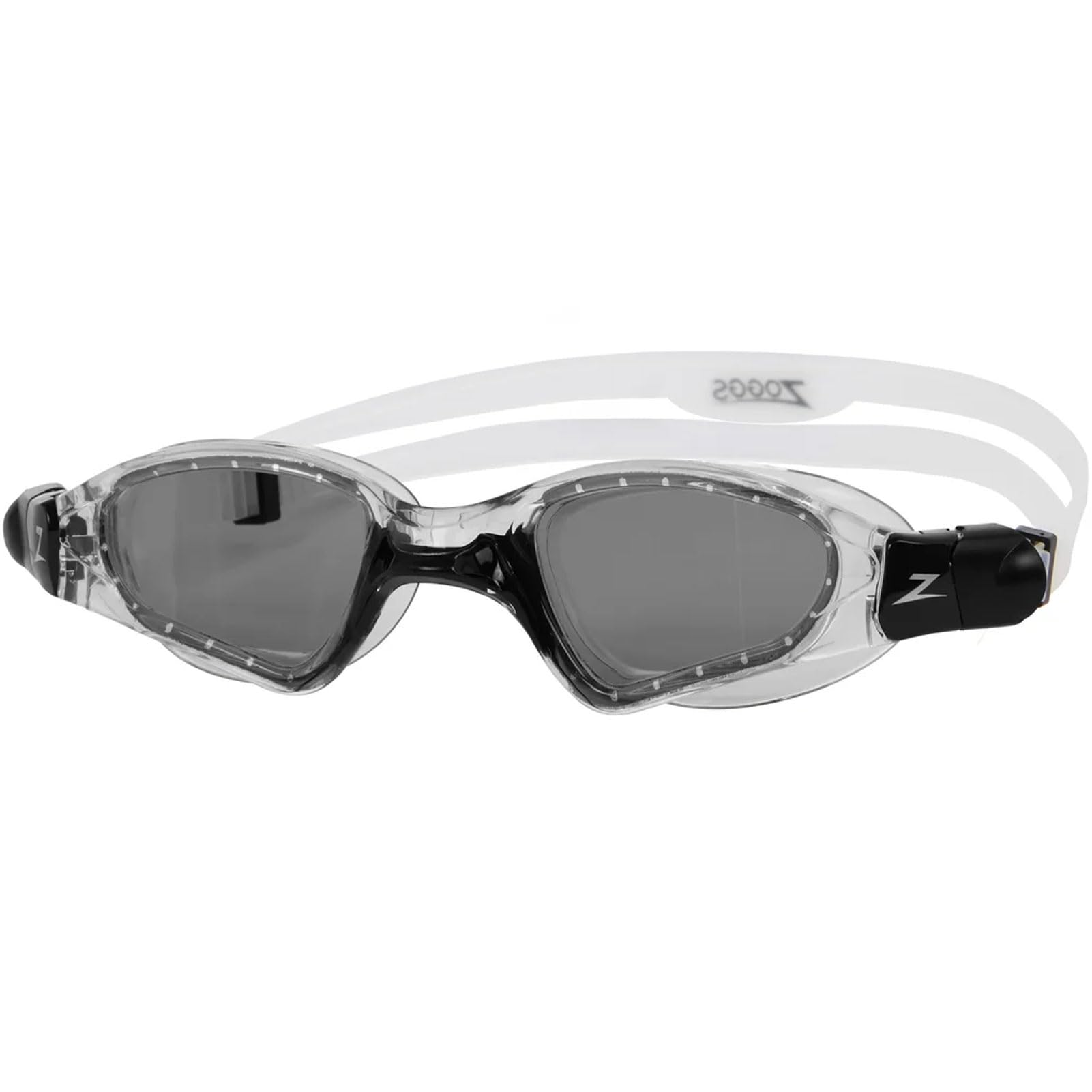 Zoggs Spectra Swimming Goggles Anti-fog Watertight Design, Micro Adjustable, Intelligent Fit, Improved Comfort, Black/Clear - Tint Smoke Lens