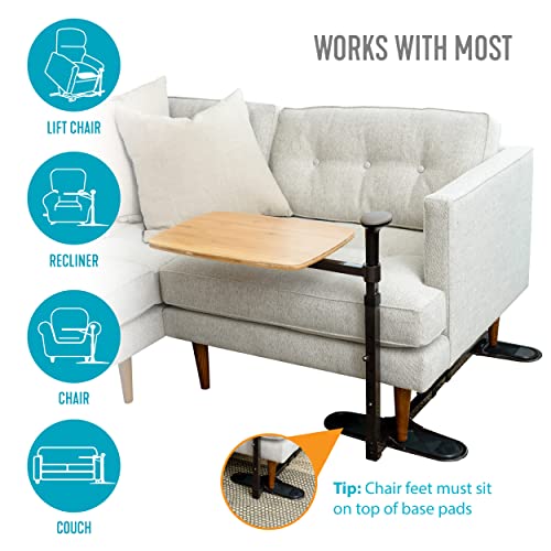 Stander Omni Tray Table, Adjustable Recliner Swivel TV Tray with Standing Handle for Adults, Seniors, and Elderly, Bamboo Laptop Desk for Chairs and Couches, Mobility Aid Sit and Stand Lift Assist 3 Stander Omni Tray Table, Adjustable Recliner Swivel TV Tray with Standing Handle for Adults, Seniors, and Elderly, Bamboo Laptop Desk for Chairs and Couches, Mobility Aid Sit and Stand Lift Assist - Image 4