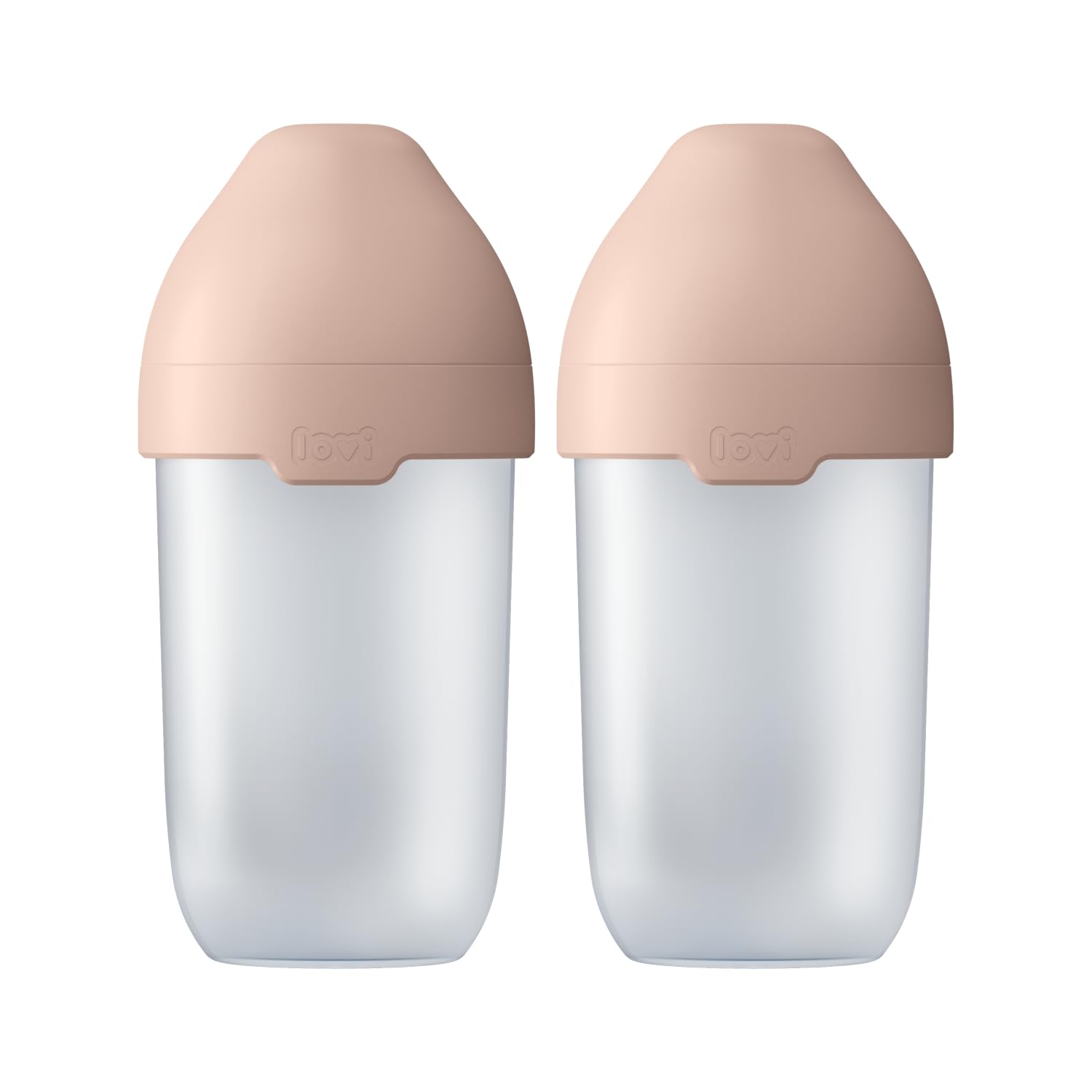 LOVI Mammafeel Biberon pour bébé, avec tétine, adapté à l'allaitement, anti-colique, sans BPA, 2 x 250 ml