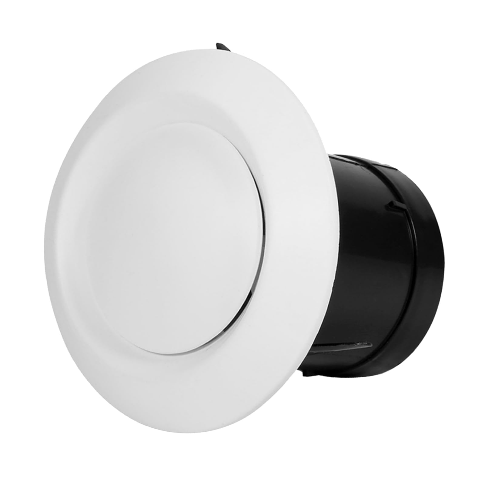 1 Pcs 4"/100mm Adjustable Round Ceiling Vent,Closeable Ceiling Vent Indoor Vent Covers,Plastic Air Vent Diffuser with Fixing Ring for Bathroom Office Kitchen and Ventilation Systems