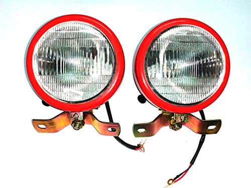 Massey Ferguson Tractor Red Plough lamps(L-R) pair with 12V bulbs for MF 35,50,65,135,150,165 & Massey Harris MF 35 MF 1035,135.