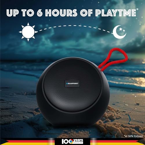 Image of Blaupunkt Live Portable Pocket Friendly Bluetooth Speaker I Deep Bass I Built-in Mobile Stand I TWS Function I Built-in mic for Phone Calls /Work from Home I Outdoor Ready(Black)
