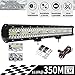 RUILITECH 23" 640W DC 12v 24v 3-Filas Barra de Luz LED Combo de Haz de Trabajo Para Tractor Off Road 4WD 4x4 Camión SUV ATV + Equipo de Cableado [Clase de eficiencia energética A+++]