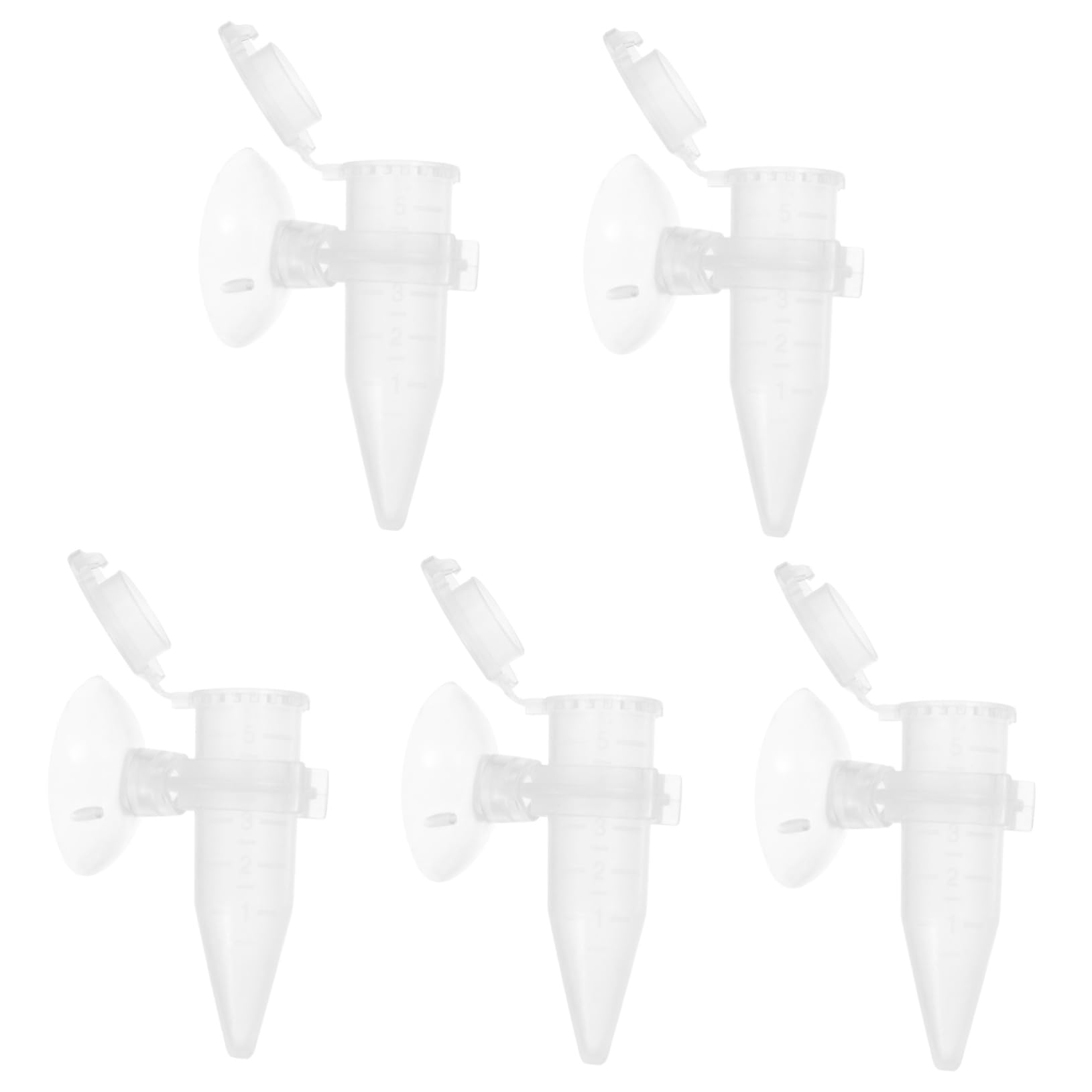 ibasenice 5Pcs Automatic Shrimp Feeder Tubes with Suction Cups Mini Aquarium Feeding Droppers Pet Feeder for Fish and Shrimp Hatchery for Fish Tank Feeding