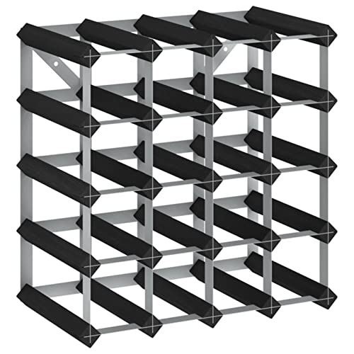 Rack para 42 botellas en madera de pino negro miniatura 2