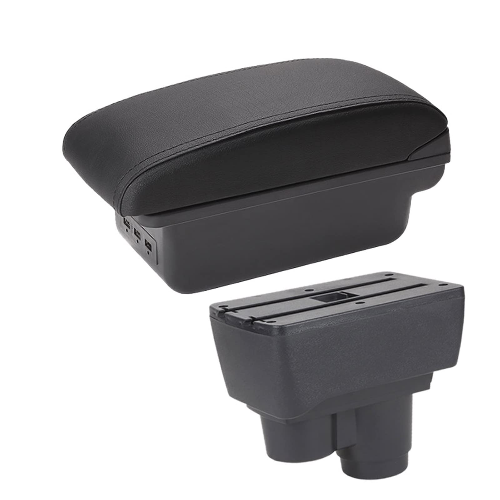 For Renault For Duster For Dacia Duster 2019-2022 Car Armrest Box Center Console Storage Box Decoration Accessories(B2 3USB)