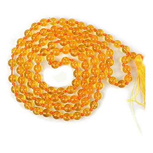 Image of Reiki Crystal Products Natural Reiki Feng-Shui Mala Necklace 6 mm Crystal Stone 108 Bead Jaap Mala for Men and Women