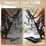 TOBWOLF 2PCS Non-Slip Mat Compatible with Peloton Bike, Concept 2 Rowing Machine, Exercise Bike Mat, Mat Protect Hardwood Floor Carpet for Home Gym, Workout Mat for Bike Trainer, Stationary Spin Bike - Image 3