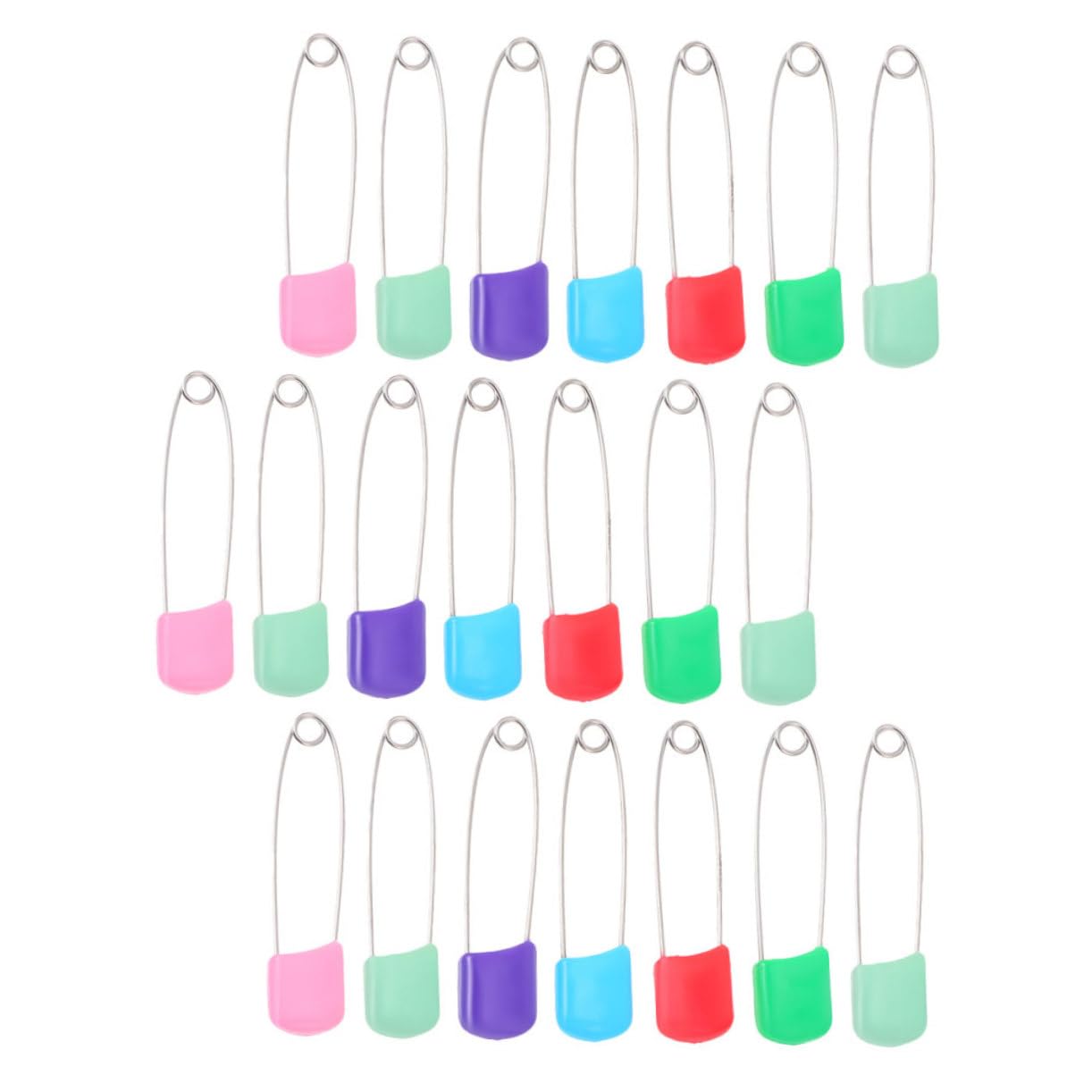 IWOWHERO Safe Durable Diaper Pins 50pcs Locking Closures Perfect for Baby Diapers