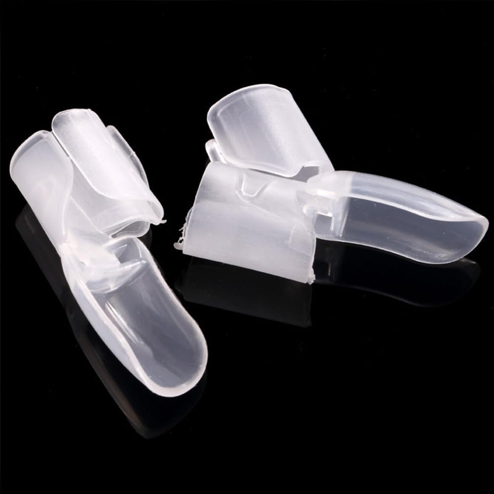 Transparent Manicure Nail Art Tips Cover Polish Shield Protector Clip DIY Nail Art Tools for Wet Protection 1.57X0.78X0.78In