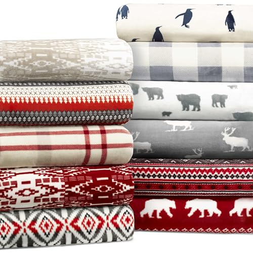 Image of Eddie Bauer - Throw Blanket, Brushed Fleece & Plush Sherpa Soft Bedding, Blanket for Couch & Bed (Sycamore Red, 50 inch x 60 inch)