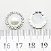 AngHui ShiPin 50pcs 15mm Round-Shaped Crystal Pearl Buttons DIY Accessories Sewing Fasteners Metal Rhinestone Buttons Flat Back for Jewelry Making Sewing Craft Wedding Dress Christmas Buttons
