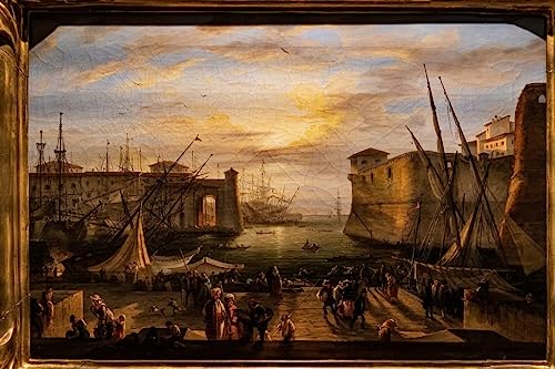 Poster sur toile sans cadre décoratif Le Livourne 58 x 90 cm