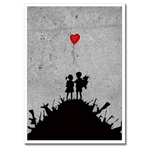 Poster Banksy encadré 50 x 70 cm pour habiller un mur vide facilement