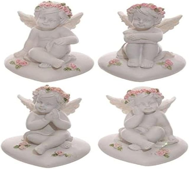 Puckator CHE103 Cherubs With Pink Roses Sitting on a Heart