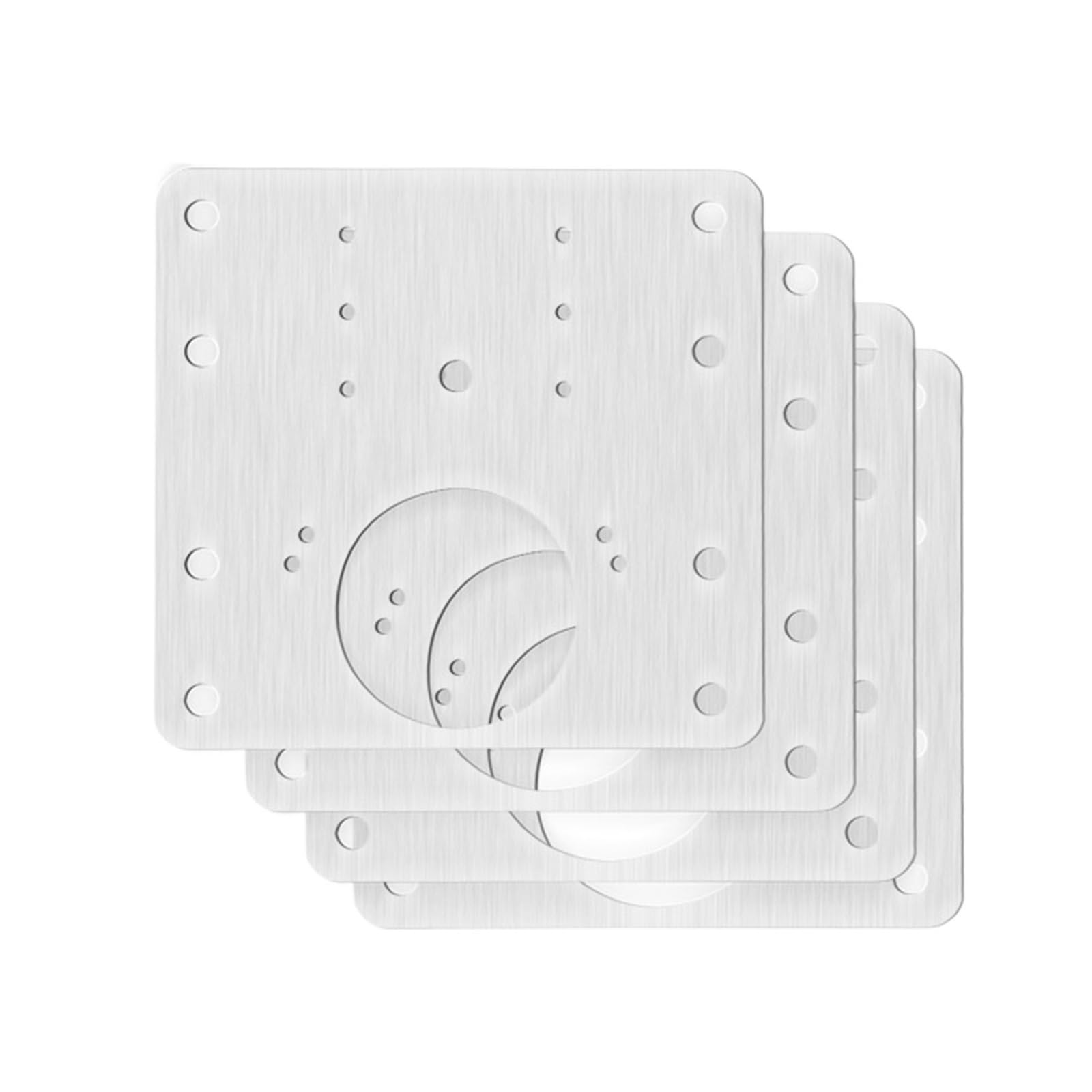 Plaque de réparation pour charnières bois arraché solution renfort porte de meuble dégradé 4pcs