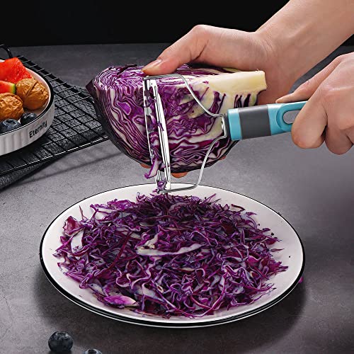 Vandhome Cabbage Peeler Multifunctional Fruit Vegetable Peeler For Cabbage Carrot Potato, Kitchen Gadgets Vegetable Slicer With Stainless Steel Blades, Non-Slip Plastic Handle (Blue) #TOP4