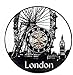 Orologio da parete in vinile retrò della città di Londra, design moderno, decorazione del paesaggio, orologio da record in vinile