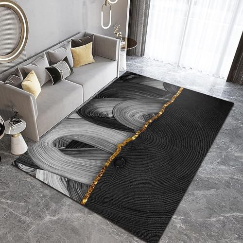 Tapis 3D géométrique abstrait 180x280 cm antidérapant pour grand salon et chambre - 3