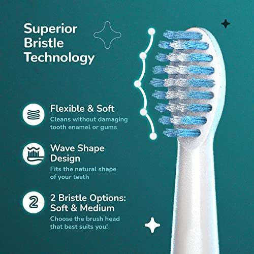 Caresmith Spark Rechargeable Electric Toothbrush | 6 Operating Modes | 40000 Vibrations per Minute | 2 Brush Heads (White) - Image 6